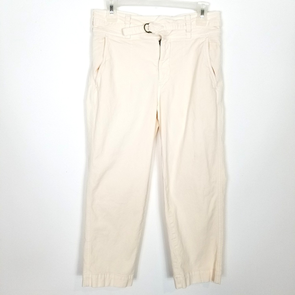 Anthropologie Pilcro And The Letterpress Women Cotton Blend Crop Pants Sz 27